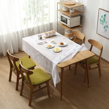 

Waterproof Anti-scalding Oil-proof PEVA Tablecloth Rectangular Tablecloth Cartoon Coffee Table Table Printing Dining Tablecloth