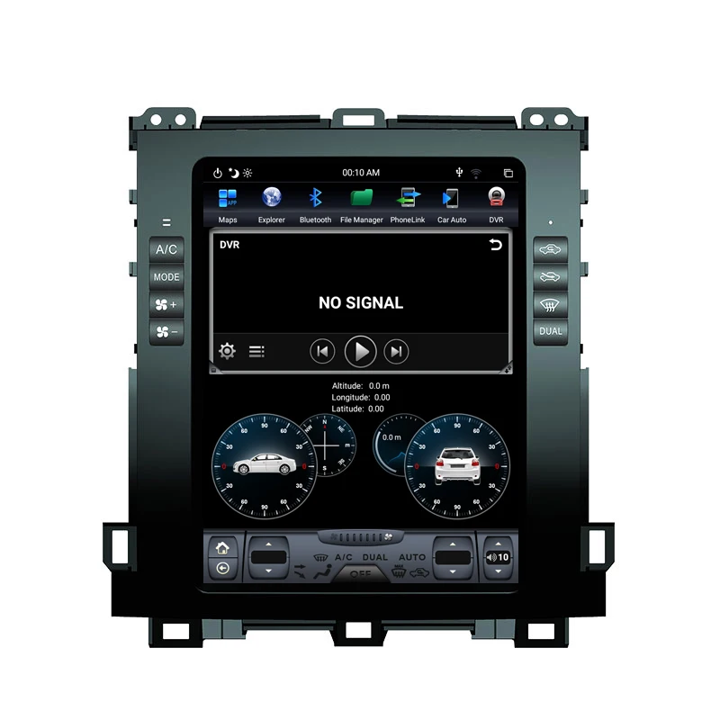 Excellent PX6 4GB Tesla style Android 8.1 Car GPS For Toyota Land Cruiser Prado/Lexus GX470 2002-2009 Car Multimedia System Player car LCD 5