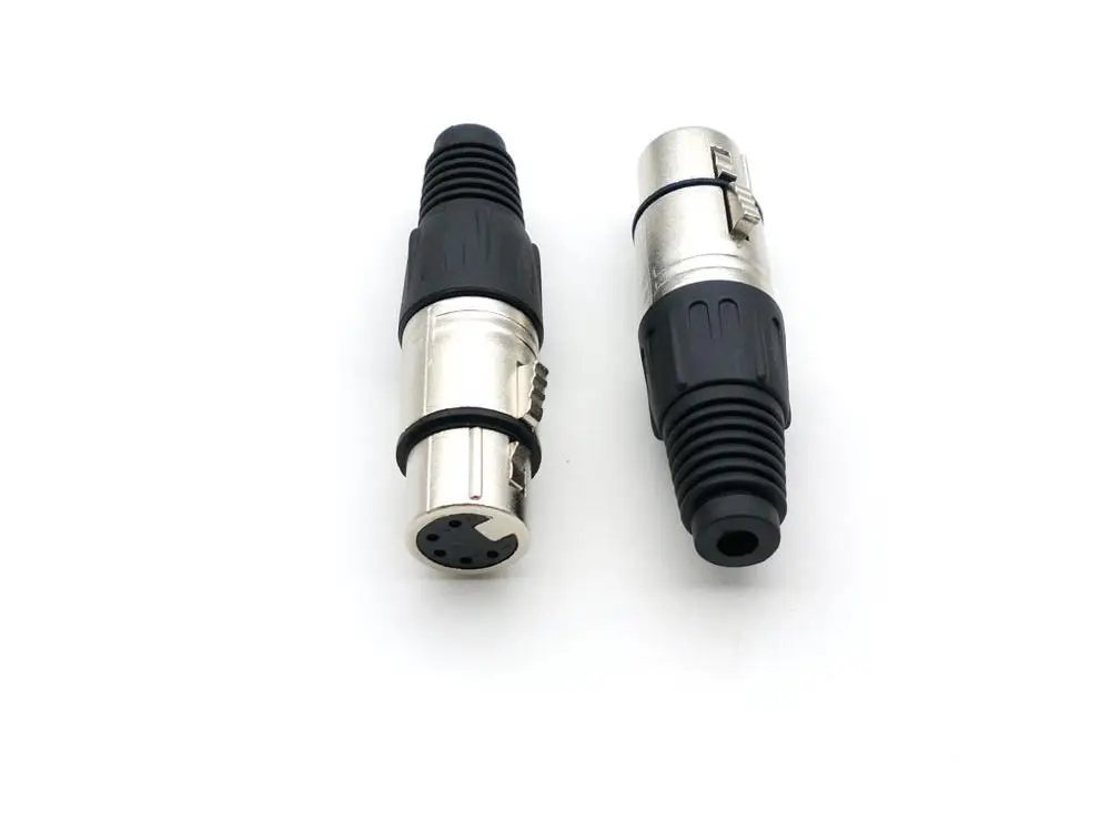 

25PCS XLR Female 5 Pin Solder ADAPTER for Microphone Cable