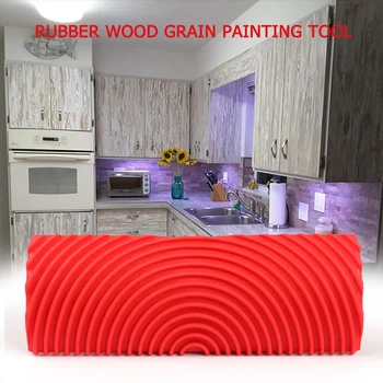 

2PCS Imitation Wood Graining Pattern Wall Texture Art DIY Brush Painting Tool Rubber Wood Grain Painting Tool