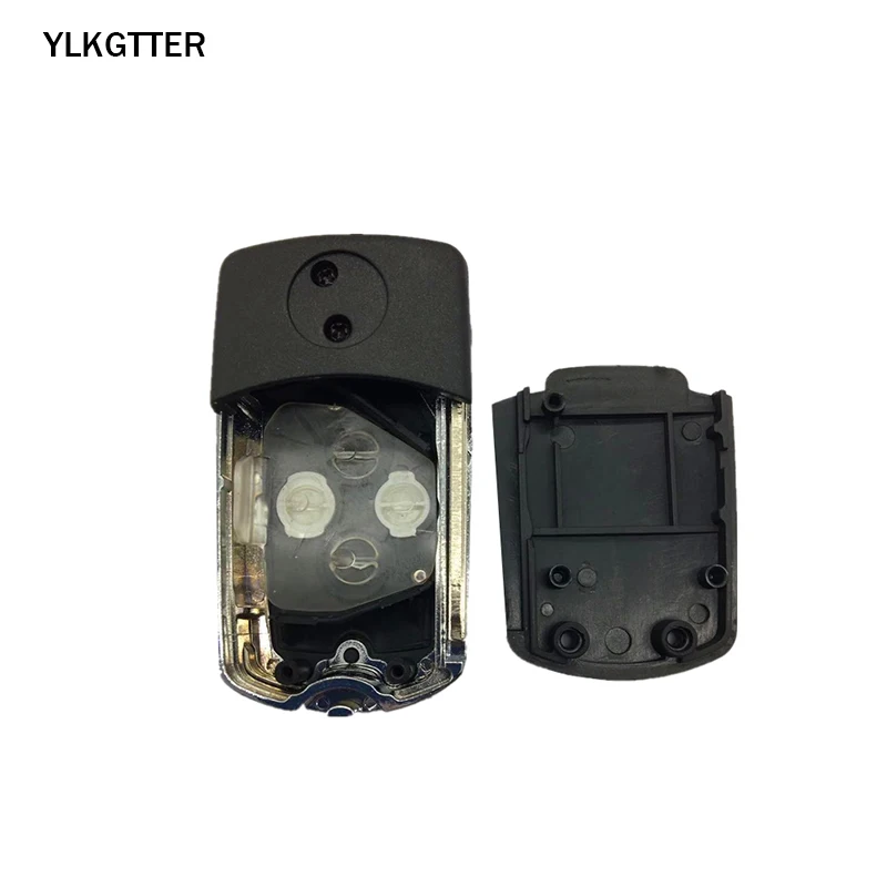 YLKGTTER 2 кнопки Складной флип-пульт дистанционного ключа чехол для Toyota Camry Corolla Yaris Hilux замок и разблокировка ключ пружинный ключ лезвие внутри
