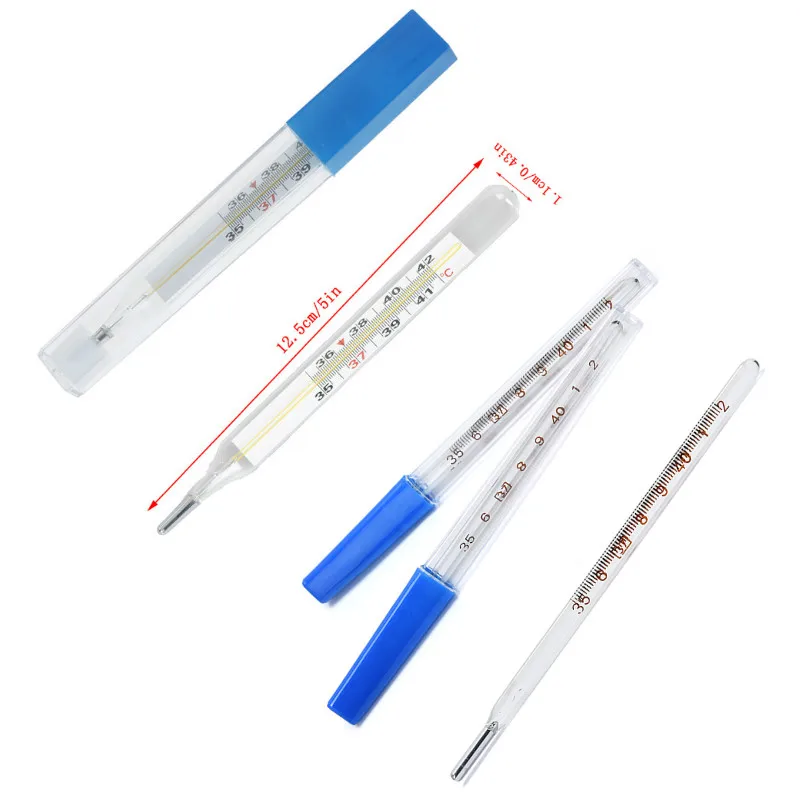Medical Mercury Glass Thermometer Large Screen Clinical Medical Temperature Tool Drop Shipping