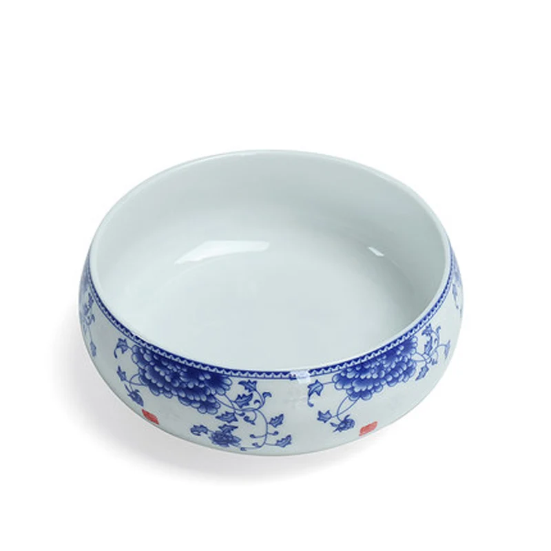 Chinese Kung Fu Tea Wash Bowl, Multifunctional Flowerpot, Ceramic Tea Ceremony Accessories, Exquisite Teaware, 8 "Flowers