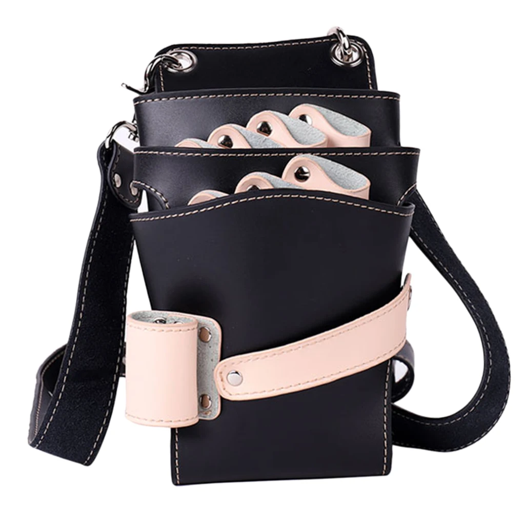Scissor Pouch Holster with Belt for Hairdressers, Salon Hair Stylist Barber Scissors Shear Hairdressing Waist Holder Case Bag