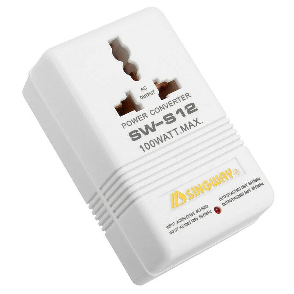 AC 110V до 220V 100W шаг вверх и вниз двойной трансформатор преобразователя Напряжения