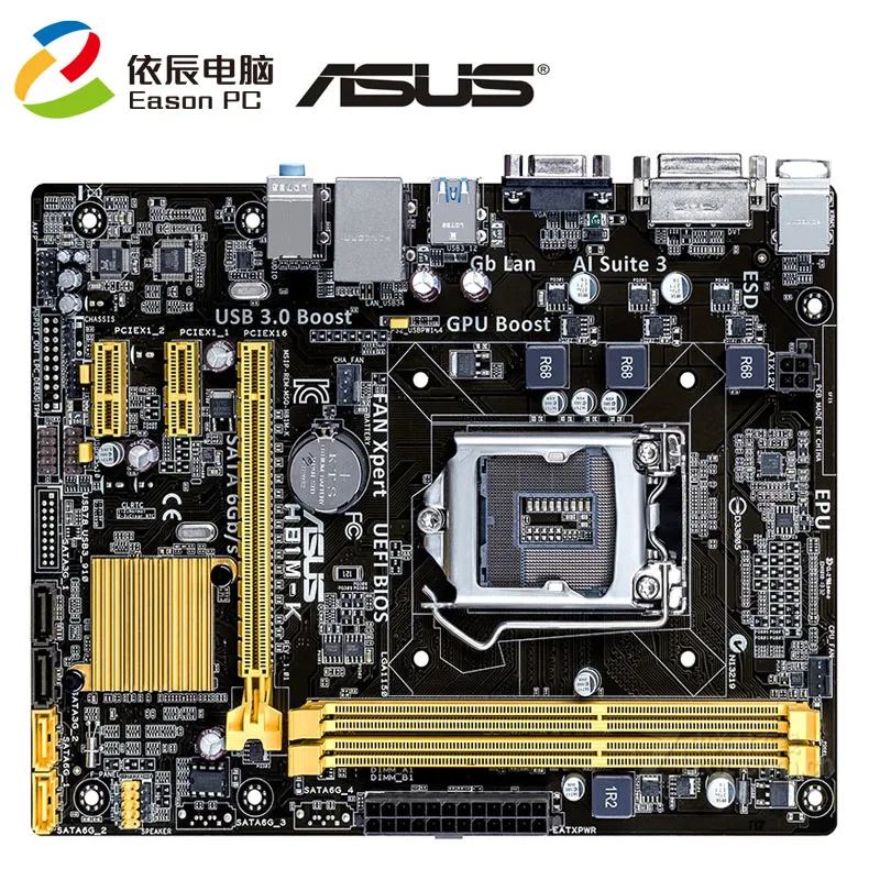 

ASUS H81M-K desktop motherboard USB3.0 LGA1150 DDR3*4 16G Micro-ATX