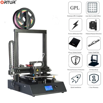 

2020 Ortur Upgraded Motherboard DIY 3d Printer Kit Filament Auto Leveling Linear Rail Impresora 3d 260*310*305MM Size 3d Drucker