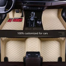 Кожаные пользовательские автомобильные коврики для Volkswagen polo sedan touran 2007 golf 4 5 6 passat b5 b6 b7 Tiguan аксессуары ковер