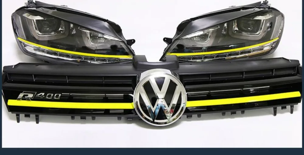 Автомобильный Стайлинг для VW Golf 7 фары Golf7 светодиодный налобный фонарь GTI дизайн DRL Hid головной фонарь Ангел глаз биксеноновый луч аксессуары