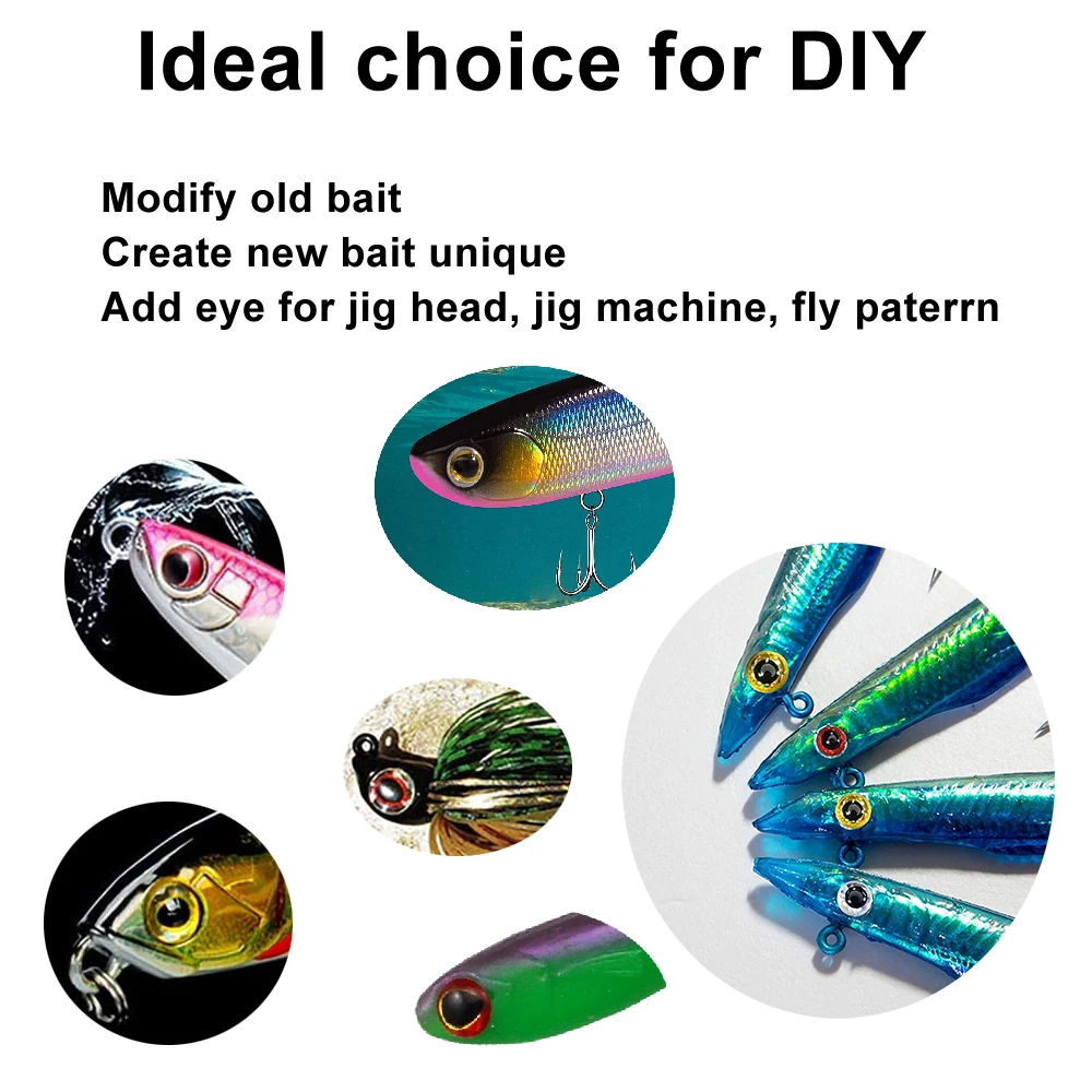 KESFISHING Fishing accessories 3D Eyes 3mm 4mm 7mm 8mm 9mm 10mm Simulation Fishing Artificial DIY Eye for Fshing lures 183PCS fishing lure