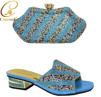 

New Fashion Italian Women Wedding Pumps with Purse Italian Shoes with Matching Bags Sales In Women Matching Shoes and Bag SeT