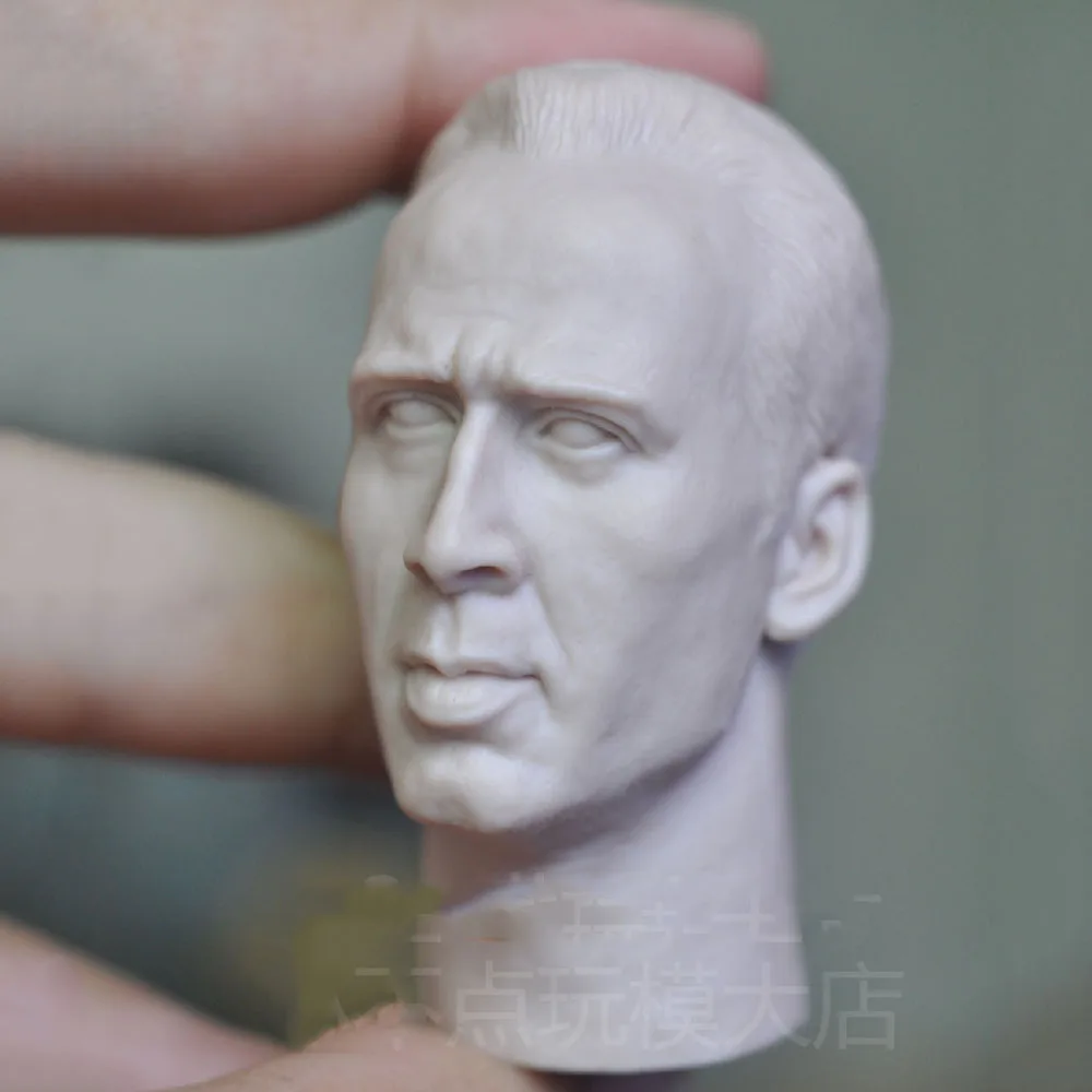 

In Stock Collectible 1/6 Scale Male Figure Accessory Unpainted Nicolas Cage White mold Model for 12'' body