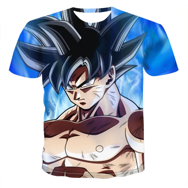 Новинка, футболка Dragon Ball Z, мужская летняя футболка с 3D принтом, супер сайян Сон Гоку, черная Вегета, битва Драконий жемчуг, Повседневная футболка, топы, футболки - Цвет: TXU128
