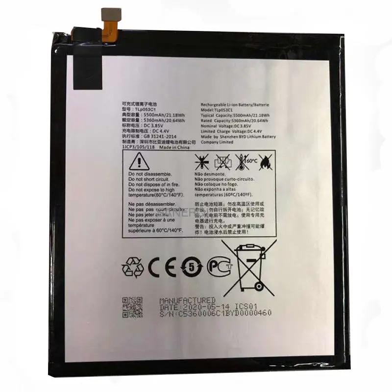 

1 шт., новый 100% высококачественный аккумулятор TLP053C1 для Alcatel TLP053C1, запасной аккумулятор