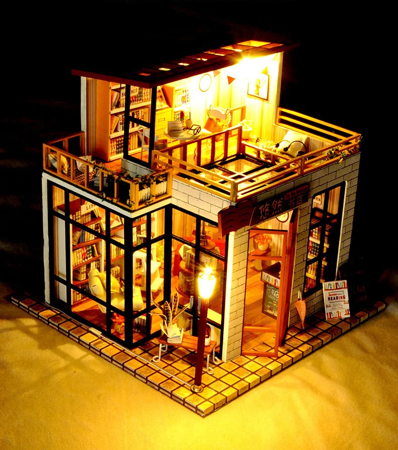 Кукольный дом деревянная мебель Diy миниатюрный дом собрать 3d Miniaturas кукольный домик головоломки наборы игрушки для детей подарок на день рождения