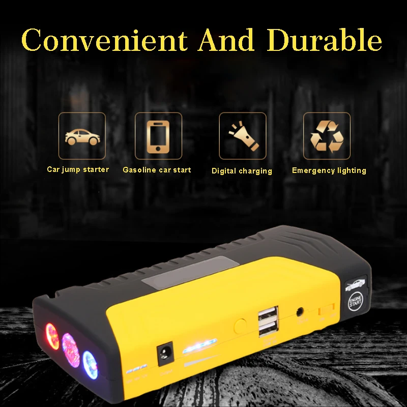 CE 68800mAh Portable Car Jump Starter Pack Booster Charger Battery Power Bank AA 