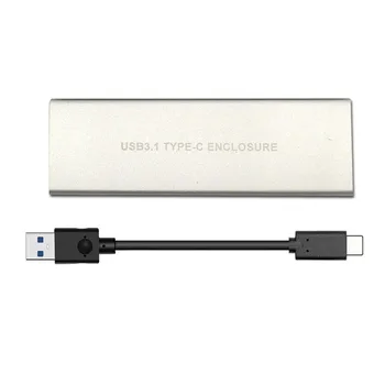 

USB3.1 To M.2 NVMe M Key Mobile Box Type C Connector Hard Disk Slim External Portable Drive HDD Enclosure Desktop PC Case