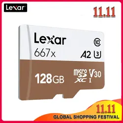 100% оригинал Lexar 667x Micro SD карта 64 Гб класс 10 128 ГБ micro SDXC 256 ГБ tf карта памяти UHS-I для 1080 p Full-HD 3D 4 K видео