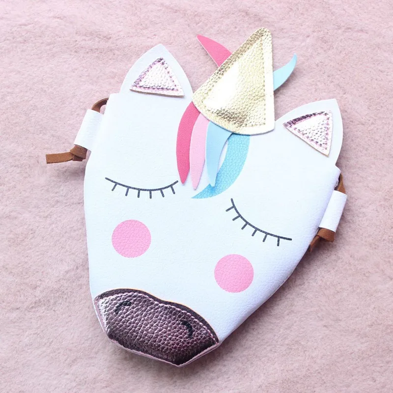 

2019 New Kids Unicorn Bags Young Girls Cute PU Coin Purse Women Mini Money Stroge Packs Children Small Wallet Pouch