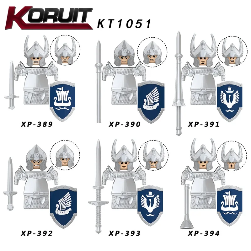 Moc Lotr Soldato Orchi Figure Dell'Esercito Armatura Guardia Guerriero Arciere Medievale Dol Amroth Cavalieri Building Blocks Mattoni Giocattoli Regal