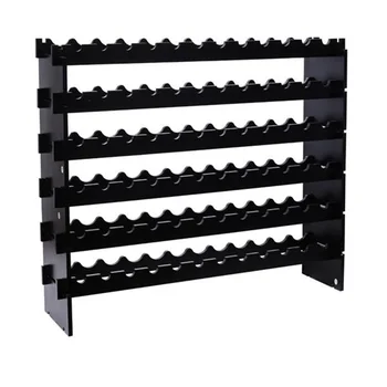 

Wooden Stackable Modular Wine Rack Storage Stand Display Shelves Wobble-Free for Home Office Furniture Bar Black