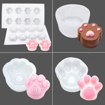 

Diy Cute Popsicle Sticks Molds Cat Paw Shape Silicone Ice Cream Mold For Chocolate Molds Cake Mould Love me love my dog