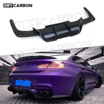 

Carbon Fiber Rear Lip Diffuser Spoiler Splitter for BMW 6 Series F06 F12 F13 M6 M Sport 2013-2016 V Style Back Bumper Guard
