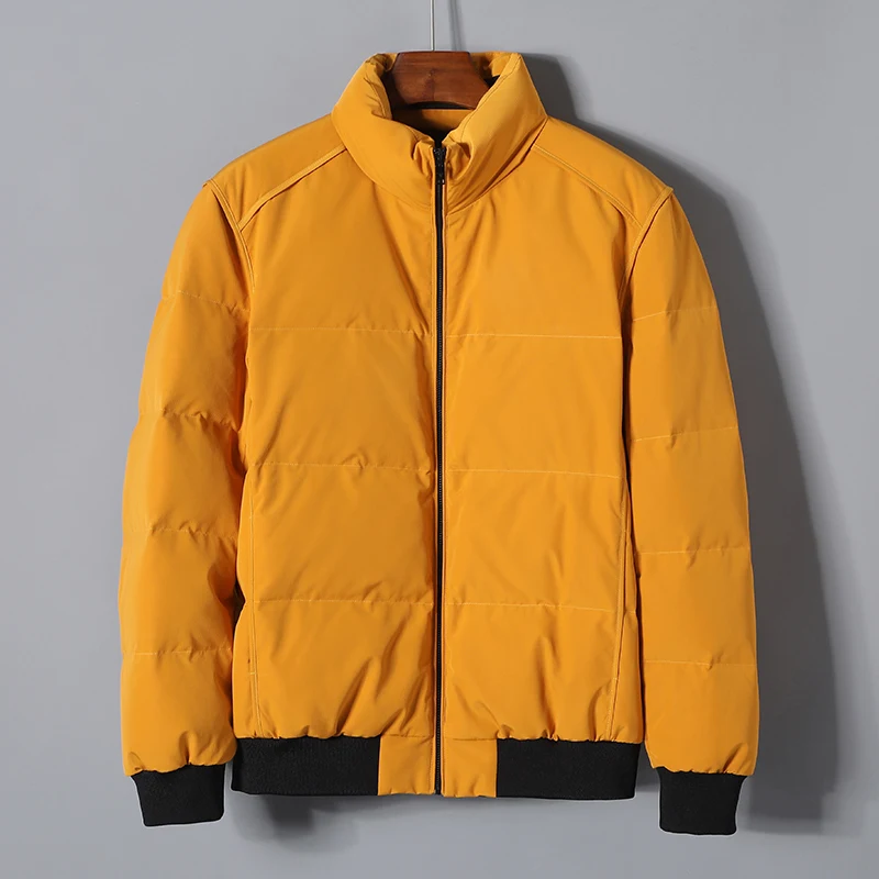 Пионерский лагерь пуховик Мужское пальто зимнее плотное черное синее желтое хаки цвета брендовая куртка мужская одежда AYR908240 - Цвет: Цвет: желтый