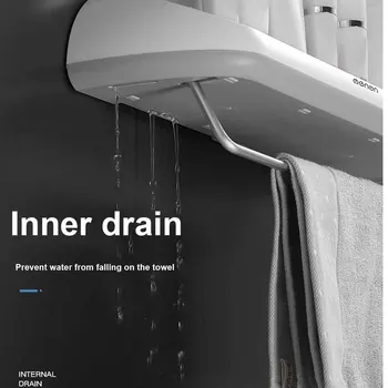 

Storage Rack Kitchen Holder Bathroom Organizer Shampoo Wall Mounted Shower Shelf Home Universal Punch Free Hollowed Out Toilet