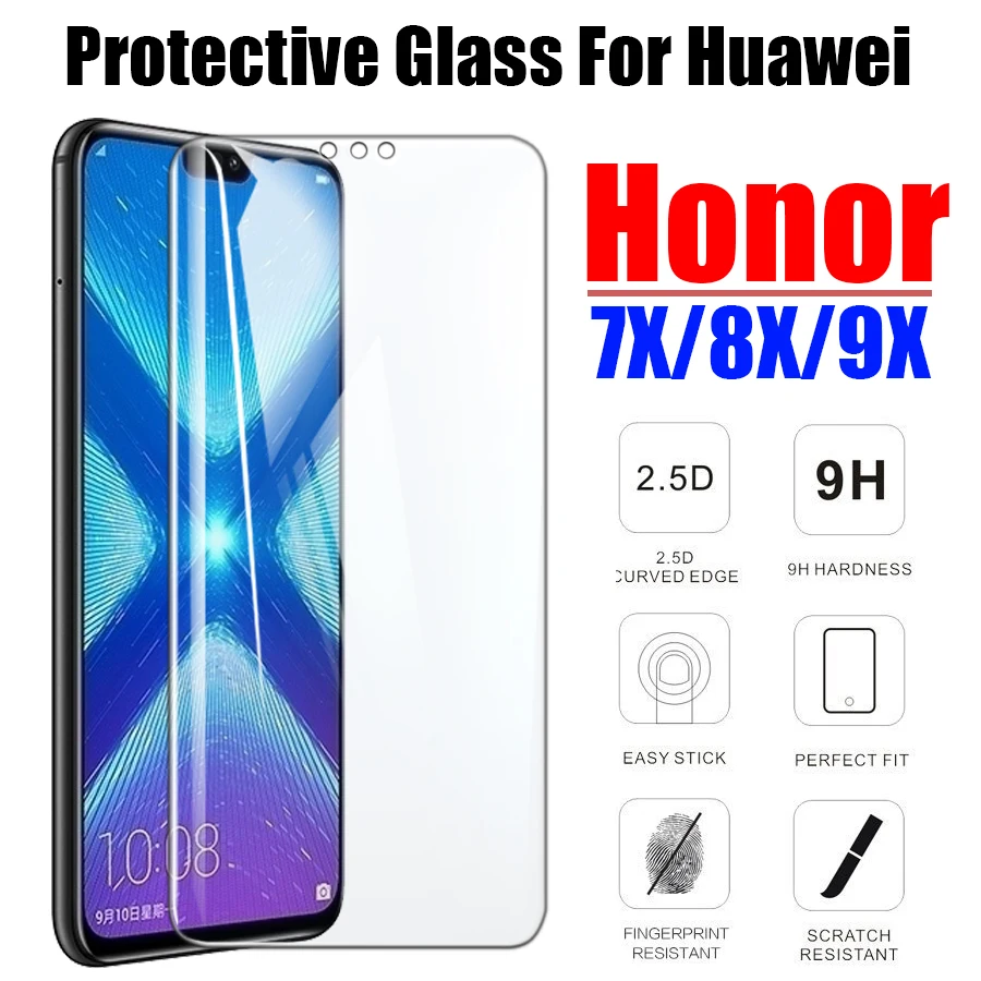 Защитное стекло на huawei honor 9x Защитная пленка для экрана huawey huavei honer x 7 8 9 tremp 7x 8x