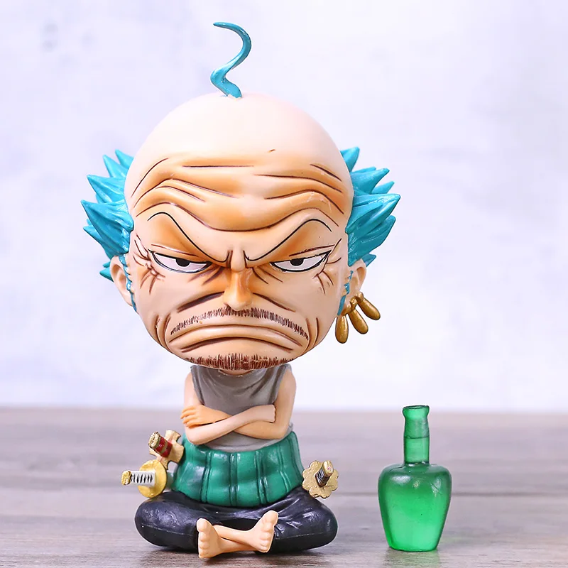 Один Кусок Roronoa Зоро старый человек Winebottle сидя Ver. ПВХ фигурка Коллекционная модель игрушки Brinquedos figuals
