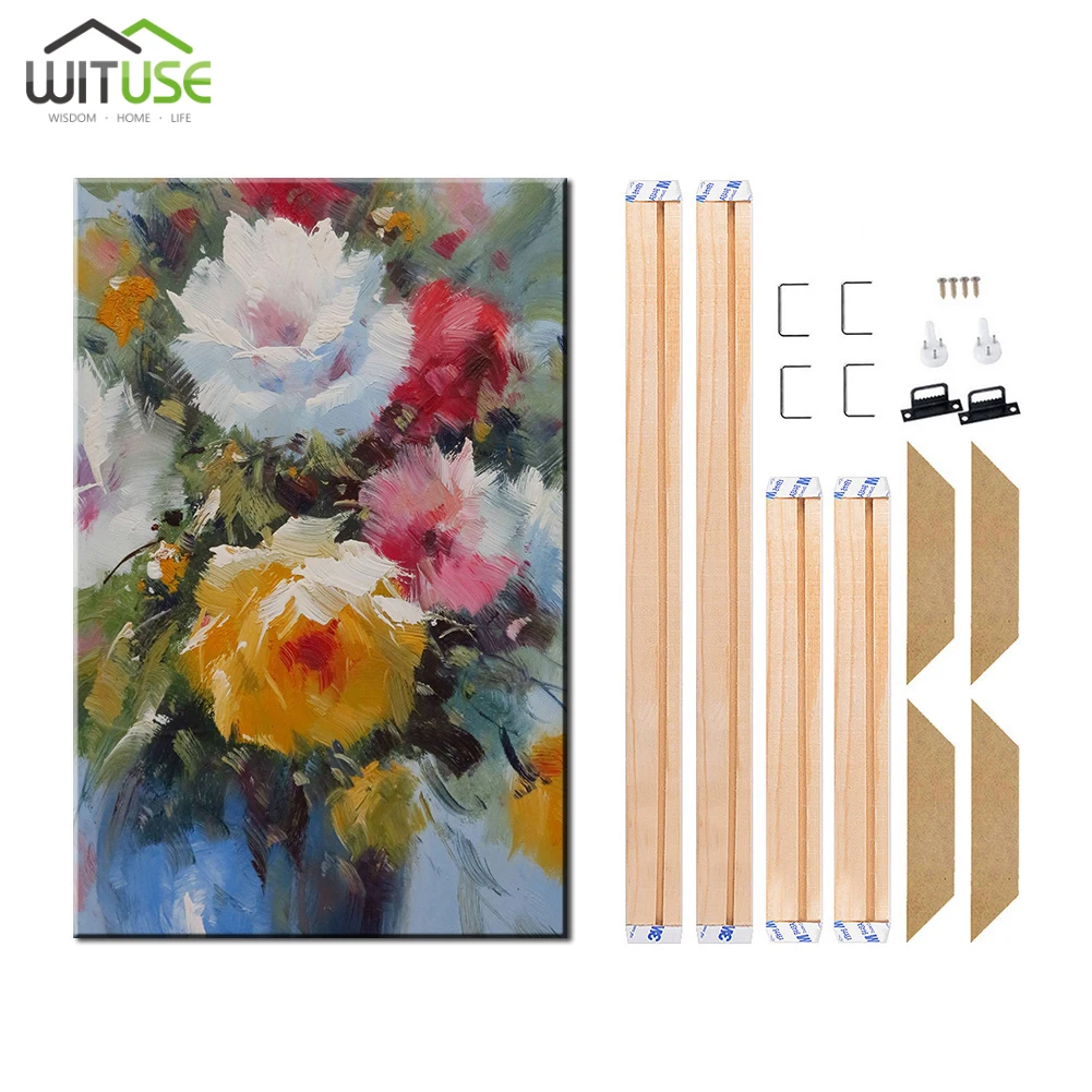 24 Sizes Diy Natural Wooden Picture Frame Canvas Frame Bar For Canvas Wall Art Unframed Mirror Home Decoration Photo