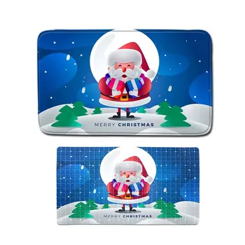 

Christmas Pattern Non-slip Carpet Bath Mat Floor Mat Foot Mat PVC Non-slip Mat