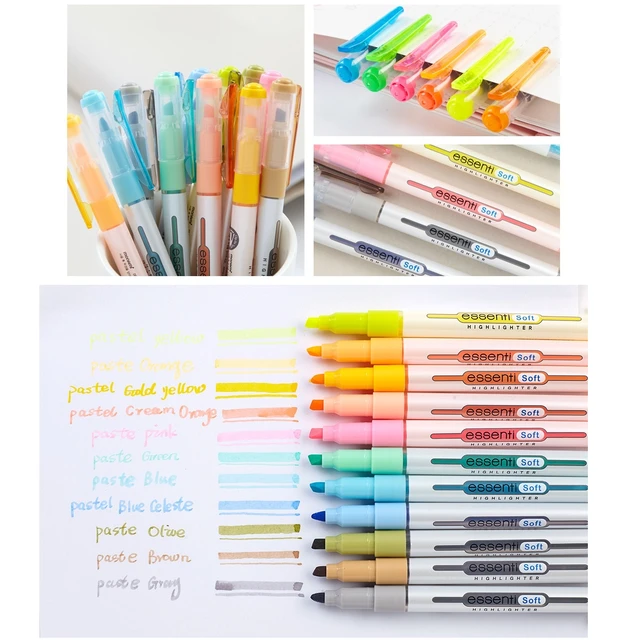 Monami Soft Color Pastel Highlighter Pen Marker Liner Drawing Paint Lettering School Art Supplies E6551 - Highlighters - AliExpress