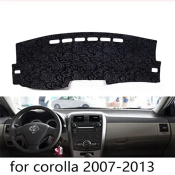 

Rose Pattern Non-slip Dashmat Dash Mat Dashboard Cover Pad Cover Carpet Car Sticker for T-oyota corolla 2007-2013 Car Styling