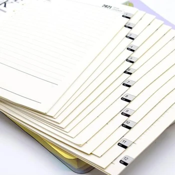 

180 Pages A5 2021 English Planner Calander Book Coil Core Notebook Paper Journal