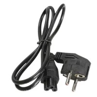 Cable adaptador de corriente para ordenador portátil, 1M, EU, 3 clavijas, 2 pines, AC, negro