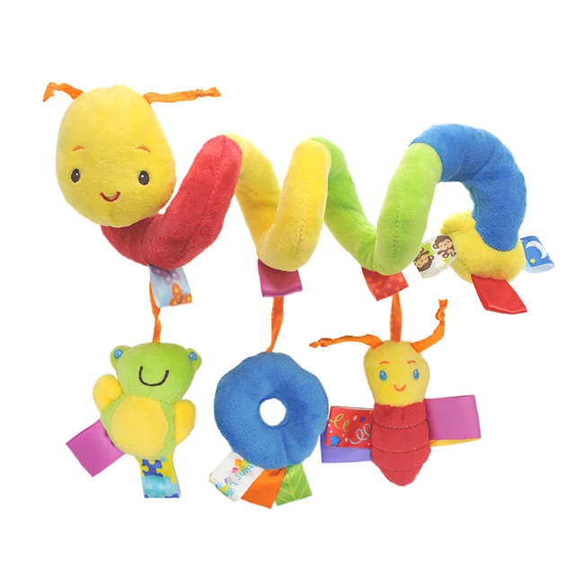 Bed Stroller Crib Hanging Rattles Stroller Baby Mobile Cartoon Toys Newborn Educational Plush Infant Spiral Toy for Baby Gifts 3