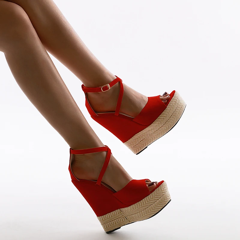 

The new wedge spell color high-heeled sandals A - do - code