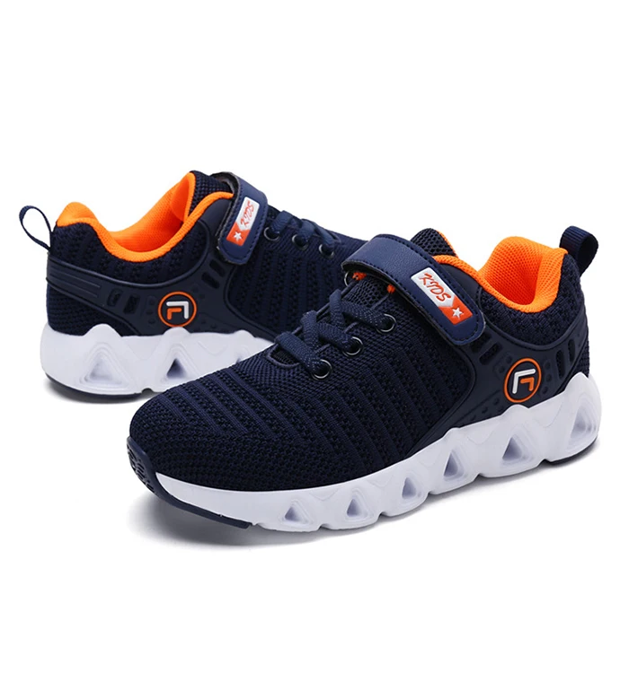Детская спортивная обувь летняя новая дышащая Летающая тканая детская обувь с отверстиями для мальчиков модная обувь EVA