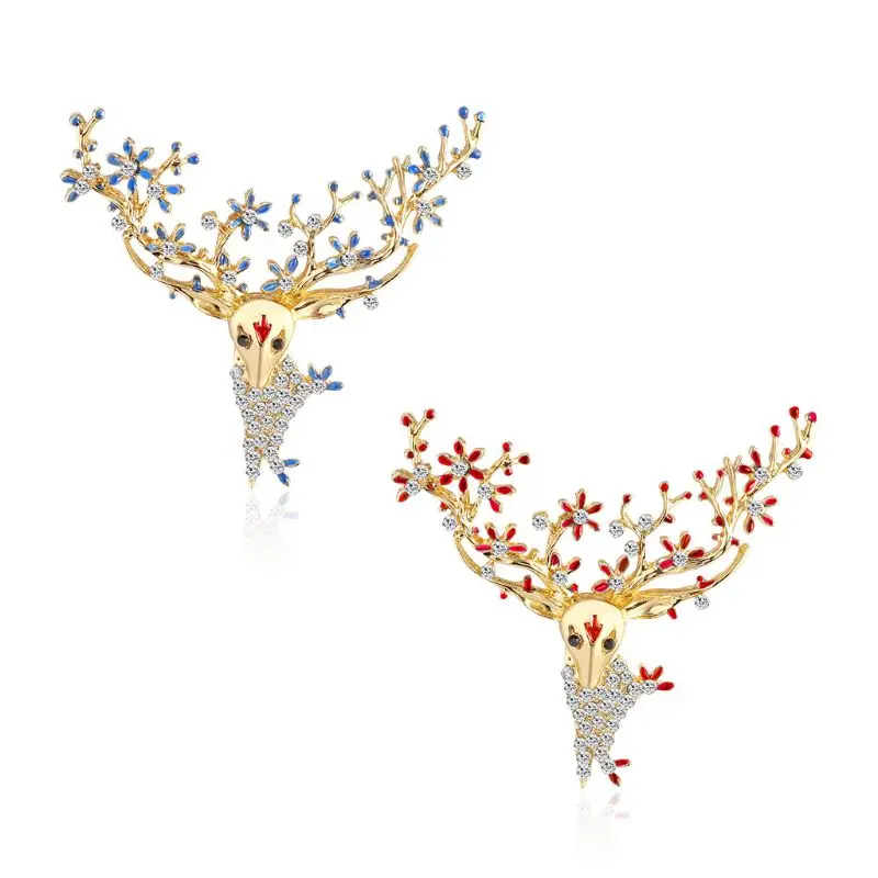 

Cute Elk Christmas Brooch New Year Retro Fashion Women Girls Jewelry Pin