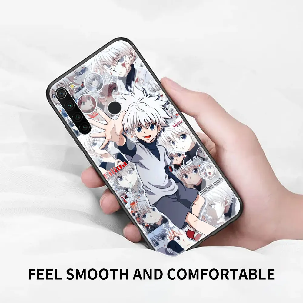 Tempered Glass Case Coque For Xiaomi Redmi Note 9S 9 8 Pro 8T 8A 7 9A 9C 9i Hunter X Hunter HXH Anime Luxury Shell Cover Fundas