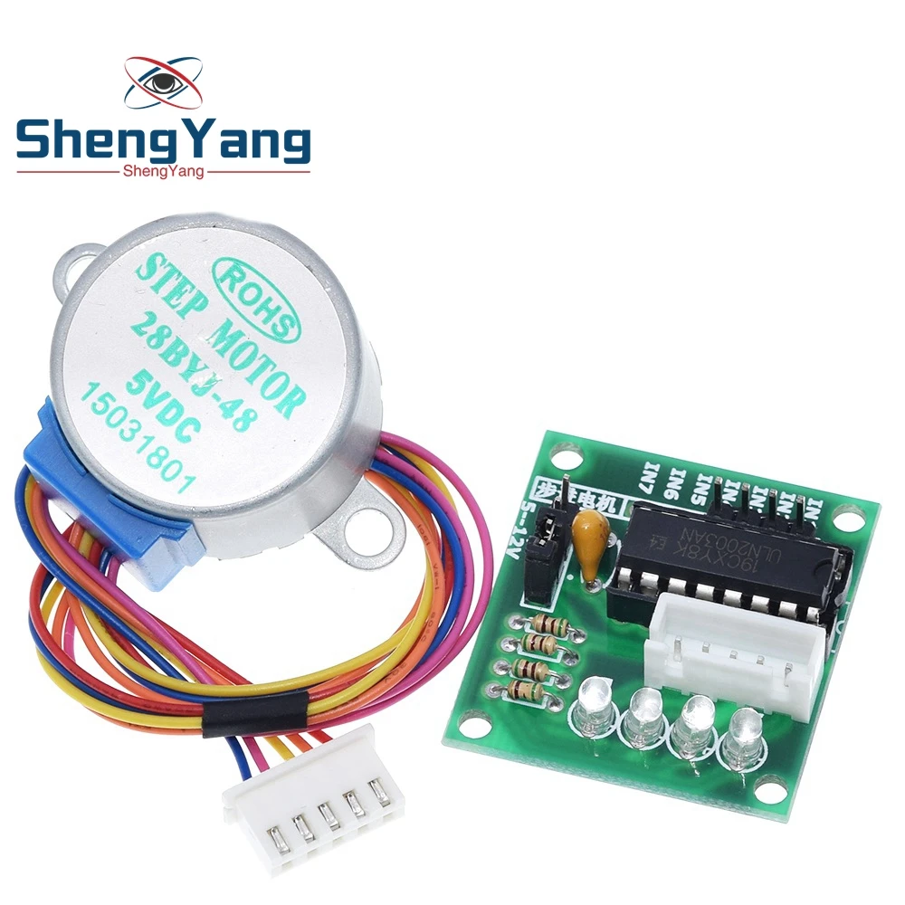Aofocy 1 Ensemble de Moteur Pas à Pas 5V et de Carte de Commande ULN2003 28BYJ-48 Moteur Pas à Pas à 4 Phases pour Arduino Aofocy 1 Ensemble de Moteur Pas à Pas 5V et de Carte de Commande ULN2003 28BYJ-48 Moteur Pas à Pas à 4 Phases pour Arduino