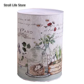 

Creative Large Retro Money Boxes Metal Piggy Bank for Paper Money Cash Box Coin Save Adult 365 Days Spaarpot Ornaments Gift SY70