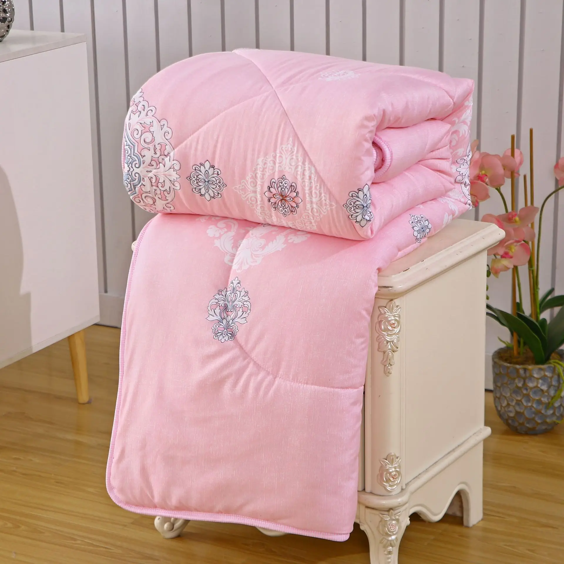 

Warm Winter Cotton Quilt Thicken Comforter Sanded Fabric King Queen Size Single Double Luxury Jacquard Duvet Blanket