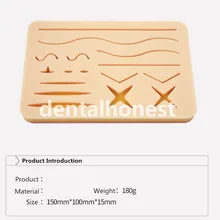 Skin Suture Practice Silicone Pad with Wound Simulated Surgical Training Kit Teaching equipment