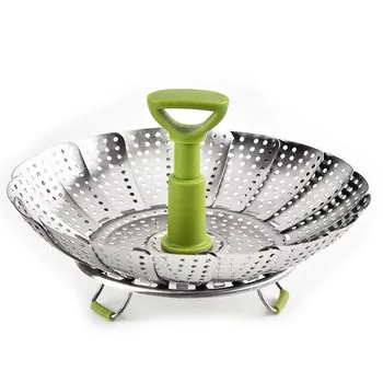 

11 Inch Inverted Triangle Handle Folding Steamer Scaling Steamer zheng ge zheng ti Scaling Draining Vegetables Fruit Plate