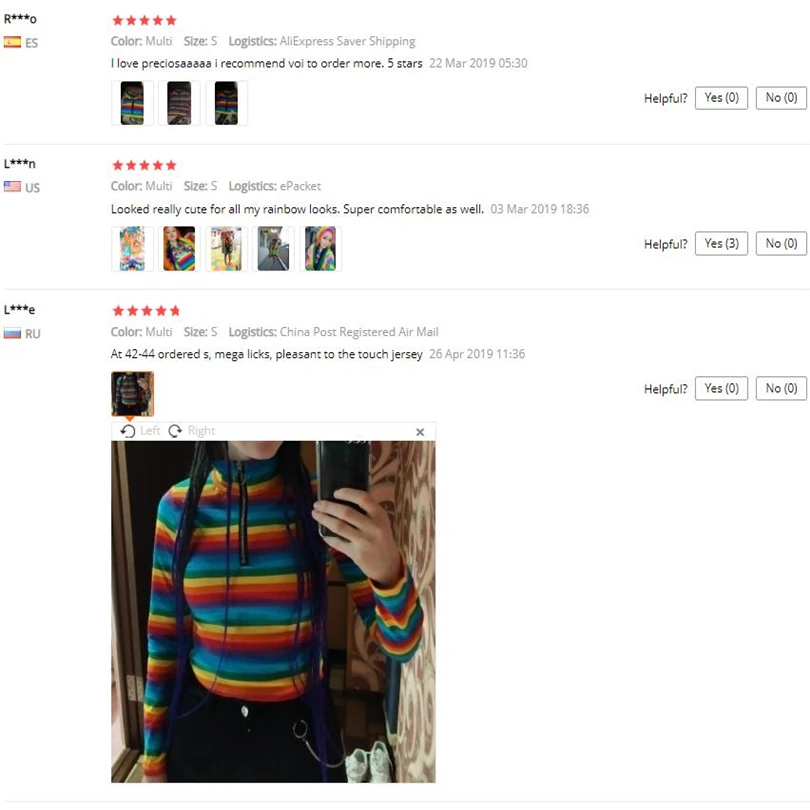 T-shirt Women Fashion Womens Long Sleeves Turtleneck Rainbow Color Zipper Tops T shirt Das Mulheres Dropshipping 40AT1306