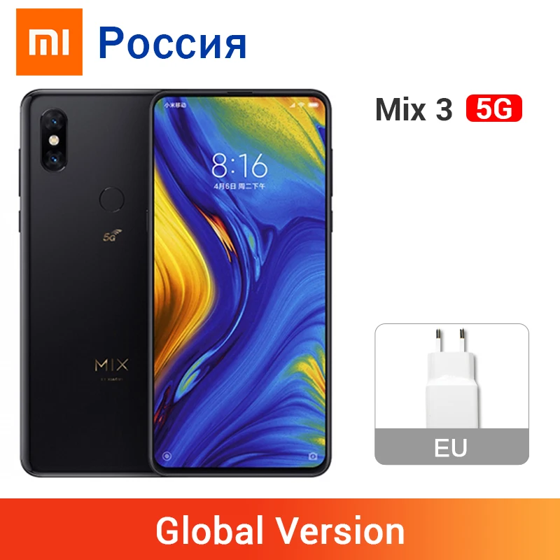 Глобальная версия Xiaomi mi x 3 5G 64 Гб/128 ГБ Восьмиядерный процессор Snapdragon 855 24 МП