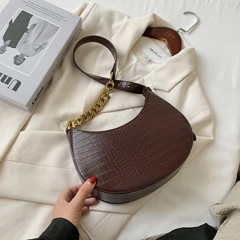 

Half Moon Bags For Women 2020 Designer Lady Armpit Bag Female Solid Color Hand Bag Shoulder Handbags Female Crossbody Bag